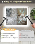 48x32 LED Bathroom Mirror with Lights, Super Bright Front & Backlit Vanity - Image 5