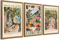 SYWENNOI 3 Pieces Wood Framed Italy Scenes Canvas Wall Art, Tuscan Wall Decor by SYWENNOICanvasWallArt