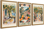 SYWENNOI 3 Pieces Wood Framed Italy Scenes Canvas Wall Art, Tuscan Wall Decor by SYWENNOICanvasWallArt