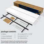 Floating Shelves 48 Inch Long 8" Deep Set of 2, Heavy Duty Wood Wall Mounted - Image 7
