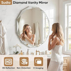 Suidia Bathroom Mirror, Frameless Bathroom Mirror - Image 3