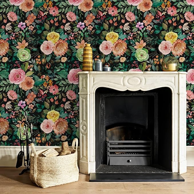 JiffDiff Floral Pattern Self-Adhesive Contact Paper, Oil and Water Resistant - Image 5