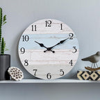 KECYET Wall Clock 8 Inch Silent Non-Ticking Coastal Beach Style Wall Clocks - Image 2