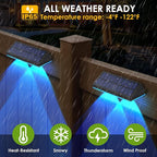 LIANGLOME Solar Fence Lights Outdoor, 2PK RGB Solar Lights - Image 4