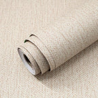 Grasscloth Peel and Stick Wallpaper Beige Contact Paper 15.7inch x 393.7inch by lenify