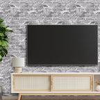 YU LI 3DH 3D Wall Panels Peel and Stick Faux Stone Wall Panel White 20-Pack - Image 3