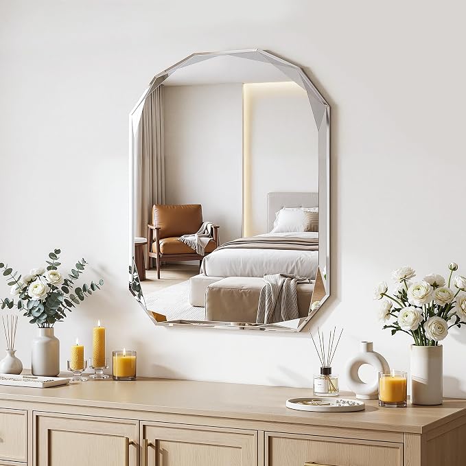 Suidia Bathroom Mirror, Frameless Bathroom Mirror - Image 9