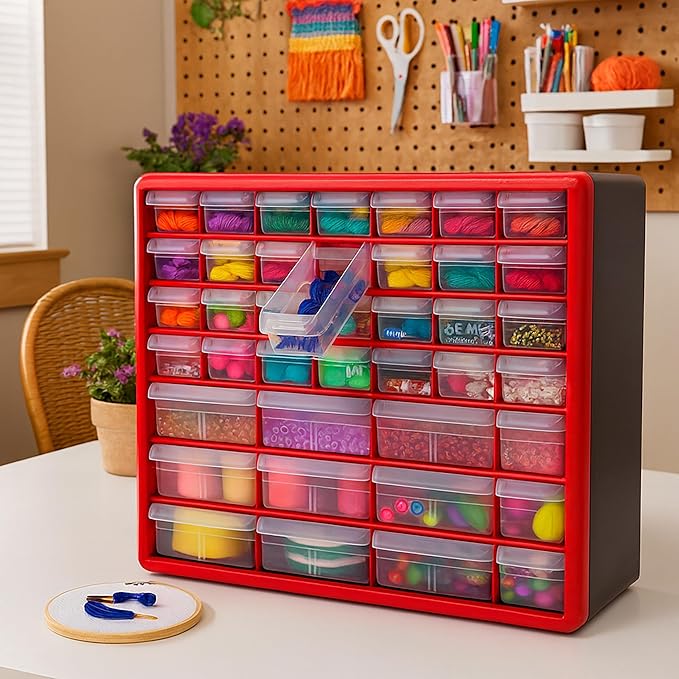 Akro-Mils 44-Drawer Plastic Drawer Storage Cabinet - Image 9