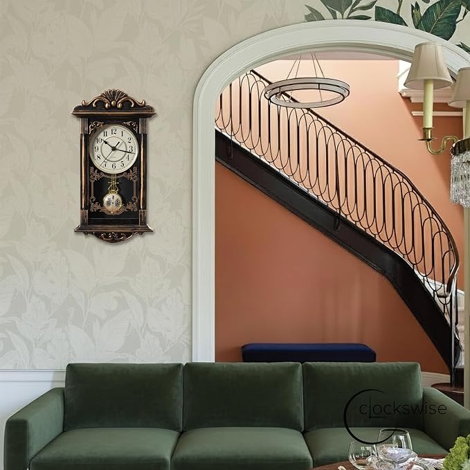 Clockswise Vintage Grandfather-Style Wall Clock - Image 3