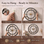 Pytha Sight 24 Inch Large Oversized Farmhouse Modern Decorative Wall Clock - Image 8