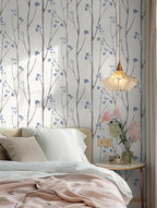 Timeet Purple Peel and Stick Wallpaper Removable Self-Adhesive Floral Wall - Image 2