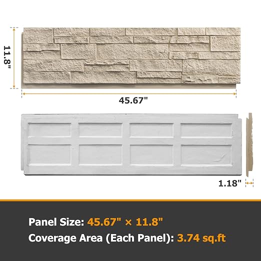 ROOMTEC 1-Pack Faux Stone Wall Covering Panels - Image 2