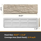 ROOMTEC 1-Pack Faux Stone Wall Covering Panels - Image 2