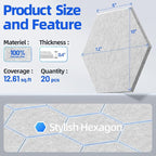 20 Pack Hexagon Acoustic Panels - Image 5