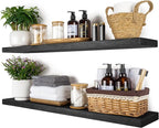 BGMG Wood Floating Shelves 36 inch Long, Wide Rustic Wooden Wall Shelves by BGMG