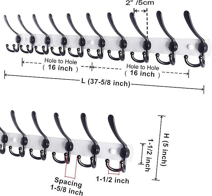 Dseap Coat Rack Wall Mount - Image 2