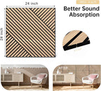 Mollywell Art Acoustic Wall Panels, 24x24 Inch 8 Pack, Wood Veneer, Sound - Image 5