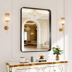 30x36 Inch Black Metal Framed Bathroom Mirror - Image 8