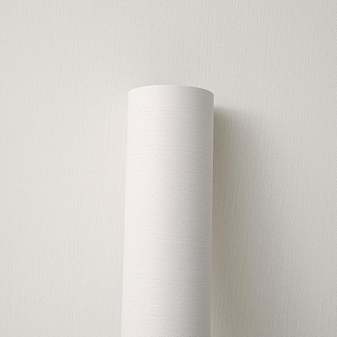 24"x393" White Grasscloth Peel and Stick Fabric Textured Contact Paper Linen - Image 5