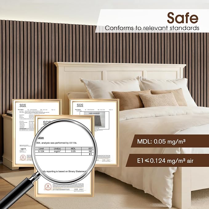 Acoustic Wood Wall Panels 4 Pack 47.6" x 23.6", Sound Proof Wooden Paneling - Image 4