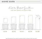 MCS Ezra 34.66x44.66 Large Wall Mirror, Vertical & Horizontal Wall Hanging - Image 6