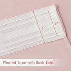 MIULEE Baby Pink Back Tab Blackout Curtains 63 Inch Length 2 Panels Set - Image 4