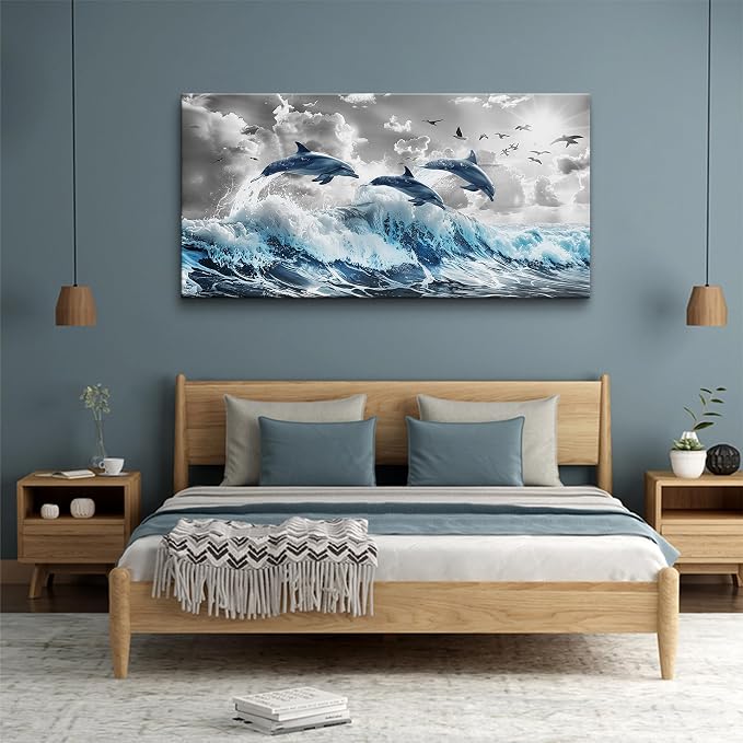 Wapluam Large Wall Decor For Living Room Framed Canvas Wall Art For Bedroom - Image 4