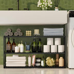 Extra Long Bathroom Organizer Storage Shelves 100% Bamboo Adjustable Height - Image 5