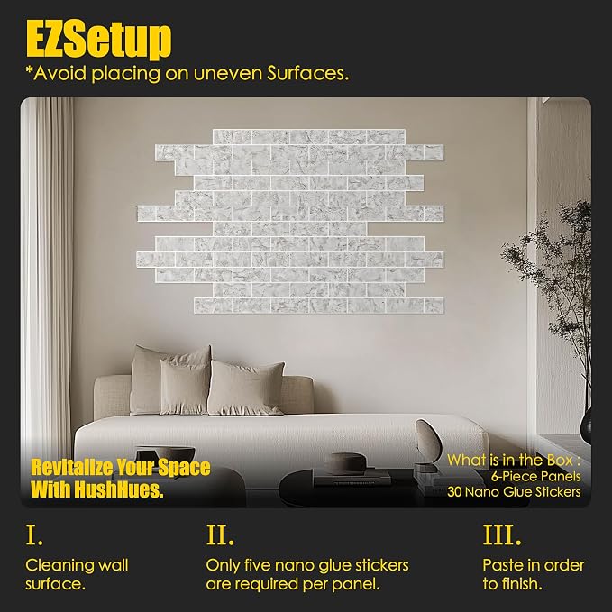 6-Pack Acoustic Panels, 6-Piece 24" X 24" High Density Sound Absorbing Panels - Image 6