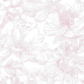 Ismoon Large Floral Peel and Stick Wallpaper Boho White/Pink Contact Paper by Ismoon