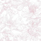 Ismoon Large Floral Peel and Stick Wallpaper Boho White/Pink Contact Paper by Ismoon