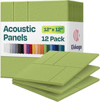 Acoustic Panels 12-Pack Soundproof Wall Panels 12"x12"x0.4" Decorative Sound by EkkogoAcousticPanels