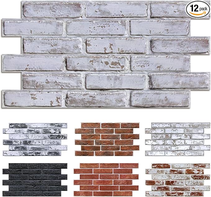 Commomy 3D Brick Wall Panels Peel and Stick by CommomyDecor