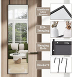 Full Length Door Mirror 14x48, Metal Frame - Image 6