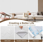 White Grasscloth Peel and Stick Wallpaper Modern Grasscloth Wallpaper 15.7" x - Image 8