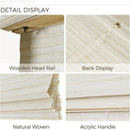 TWOPAGES Woven Bamboo Cordless Roman Shades, Custom No Drill or Motorized Blinds - Image 7