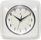 Infinity Instruments Retro – 9-Inch Square Silent Non-Ticking Mid-Century by InfinityInstruments