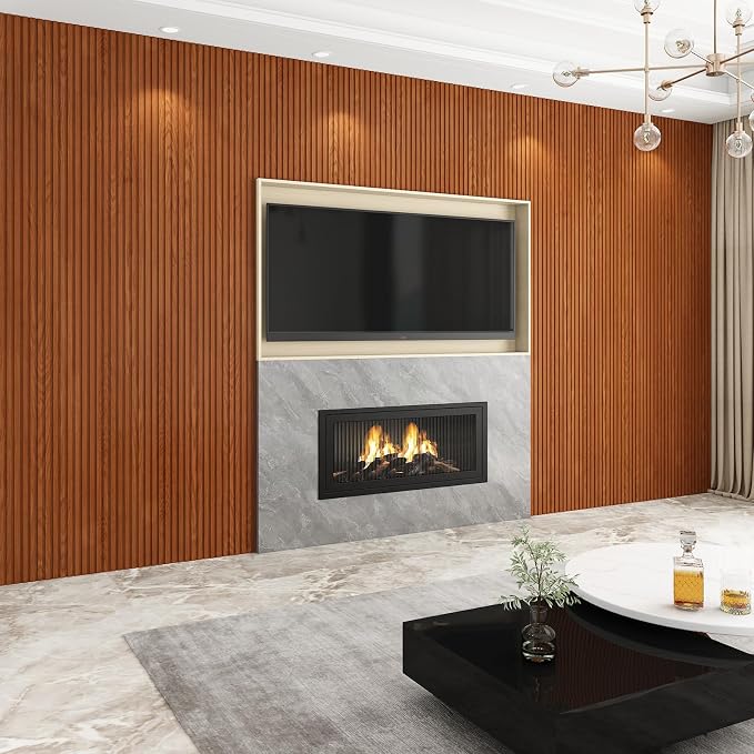 8-Pack WPC Wall Panels 108’’ x 6.3’’ 3D Slat Wall Panel Acoustic Wall Paneling - Image 5