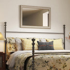 Reflinto 36x24 Inch Rustic Farmhouse Rectangular Wall Mirror, Wooden Rectangle - Image 5