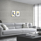 Grey Grasscloth Wallpaper Peel and Stick Contact Paper 15.75"x118.11" Textured - Image 2