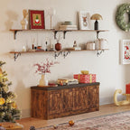 DINZI LVJ Long Wall Shelves, 47.3Inch Wall Mounted Shelves Set of 2, Extra - Image 4