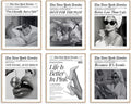 uniro Trendy Newspaper Wall Art Prints, Vintage Black & White Newspaper Wall by uniro
