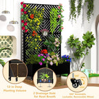 MTART Metal Planter Box with Trellis, 72.1"x47.2"x16" Outdoor Galvanized Raised - Image 3