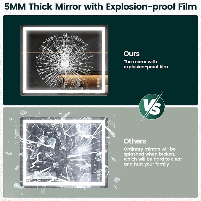 Memobarco 32"x 40" Bathroom Mirror - Image 7