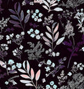 Laatse Vintage Purple Wallpaper Peel and Stick Dark Pink Floral Wallpaper by Laatse