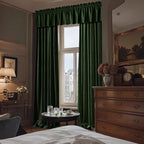 NICETOWN Velvet Cafe Windows Valance, Olive Green Window Treatment - Image 4