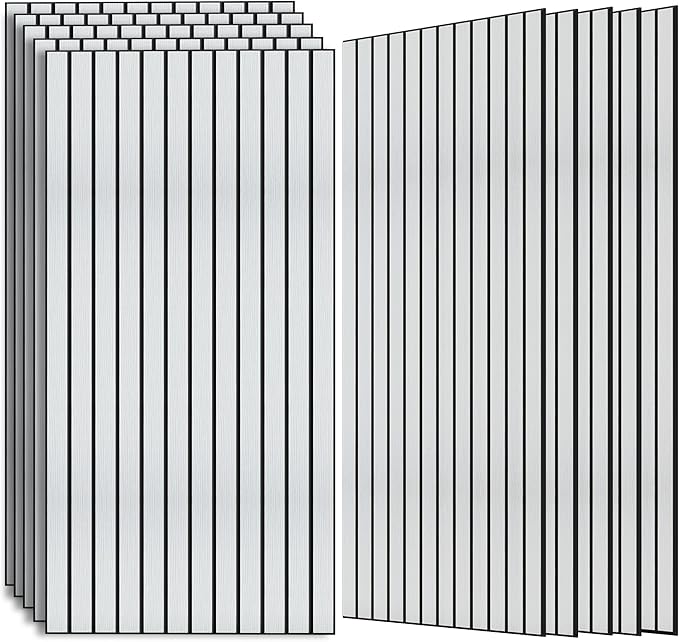 Wood Veneer Sound Panels, 10 Pack 47.2”x23.6” Wall Panels, Decorative Acoustic by AUTORIFIC