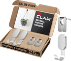 3M CLAW 25 lb. 2 Drywall Silver Hooks & 2 Extra Picture Hangers, Heavyweight by 3MCLAW%E2%84%A2