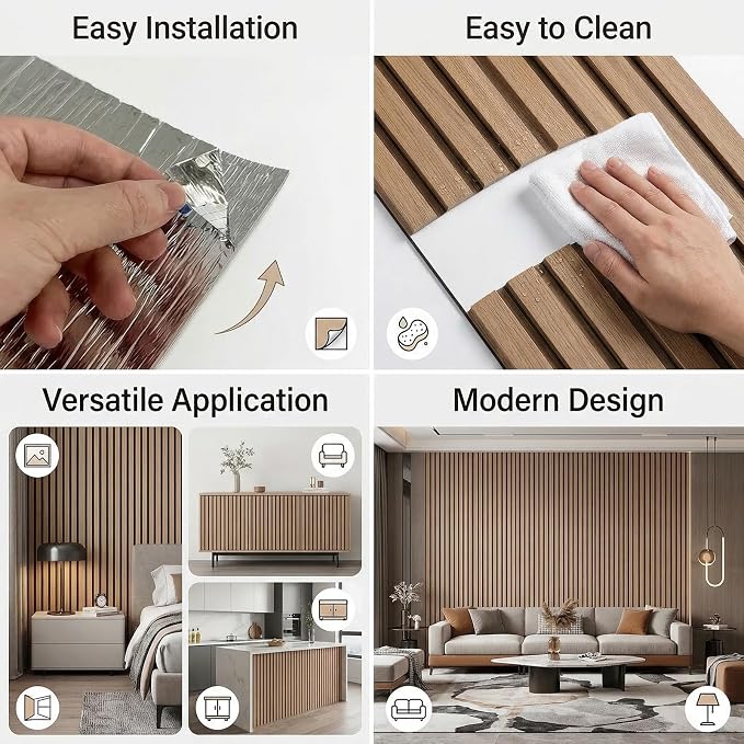 3D Wall Panels Peel and Stick – 15.74" x 118" PVC Faux Texture Wall Covering - Image 4