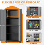 71" H Metal Tool Storage Cabinet - Image 5
